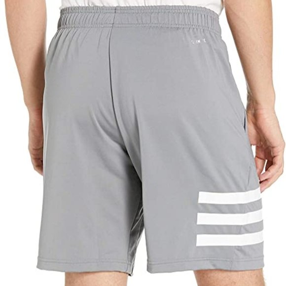 🆕adidas Men's Designed 2 Move 3-Stripes Shorts, SM-Grey Three/White, Brand NEW - Picture 2 of 2